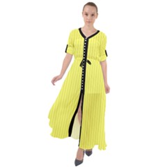 Unmellow Yellow - Waist Tie Boho Maxi Dress by FashionLane