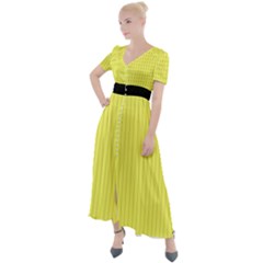 Unmellow Yellow - Button Up Short Sleeve Maxi Dress by FashionLane