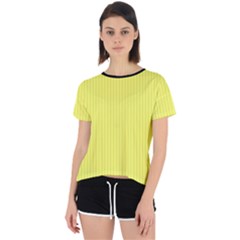 Unmellow Yellow - Open Back Sport Tee by FashionLane