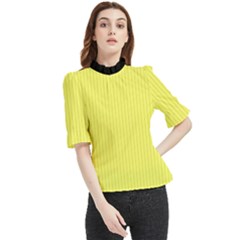 Unmellow Yellow - Frill Neck Blouse