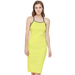 Unmellow Yellow - Bodycon Cross Back Summer Dress by FashionLane