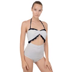 Alabaster - Scallop Top Cut Out Swimsuit by FashionLane