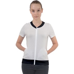 Alabaster - Short Sleeve Zip Up Jacket by FashionLane