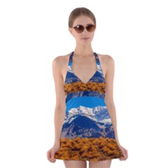 Aconcagua Park Landscape, Mendoza, Argentina Halter Dress Swimsuit  by dflcprintsclothing