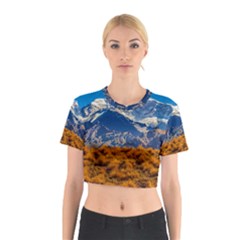 Aconcagua Park Landscape, Mendoza, Argentina Cotton Crop Top by dflcprintsclothing