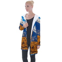 Aconcagua Park Landscape, Mendoza, Argentina Longline Hooded Cardigan by dflcprintsclothing