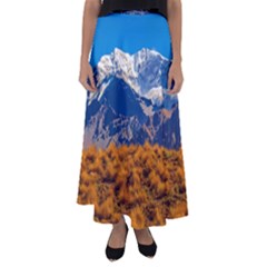 Aconcagua Park Landscape, Mendoza, Argentina Flared Maxi Skirt by dflcprintsclothing