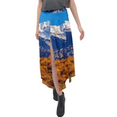 Aconcagua Park Landscape, Mendoza, Argentina Velour Split Maxi Skirt by dflcprintsclothing