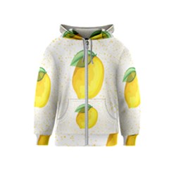 Illustration Sgraphic Lime Orange Kids  Zipper Hoodie by HermanTelo