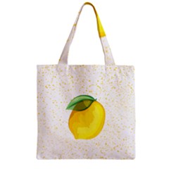 Illustration Sgraphic Lime Orange Zipper Grocery Tote Bag