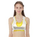 Illustration Sgraphic Lime Orange Sports Bra with Border View1