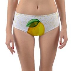 Illustration Sgraphic Lime Orange Reversible Mid-waist Bikini Bottoms