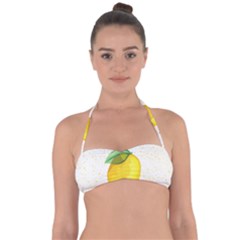 Illustration Sgraphic Lime Orange Halter Bandeau Bikini Top by HermanTelo