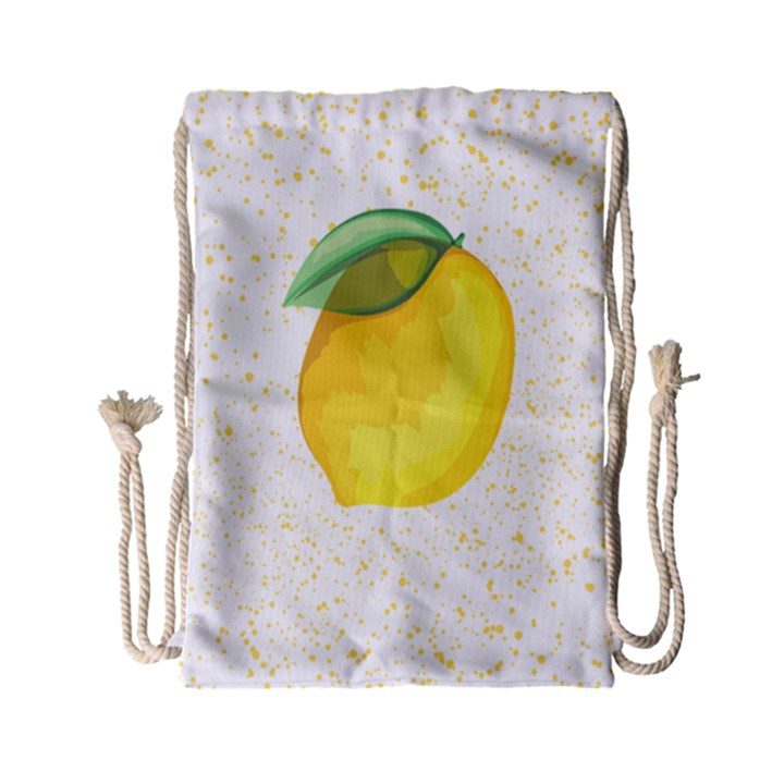 Illustration Sgraphic Lime Orange Drawstring Bag (Small)