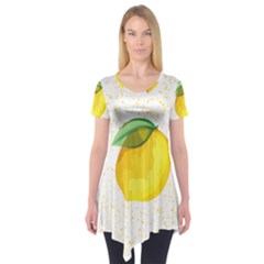 Illustration Sgraphic Lime Orange Short Sleeve Tunic  by HermanTelo