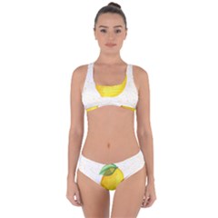 Illustration Sgraphic Lime Orange Criss Cross Bikini Set by HermanTelo