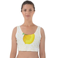 Illustration Sgraphic Lime Orange Velvet Crop Top