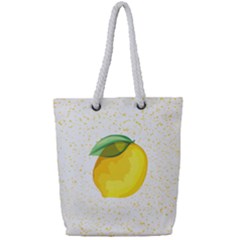 Illustration Sgraphic Lime Orange Full Print Rope Handle Tote (small)