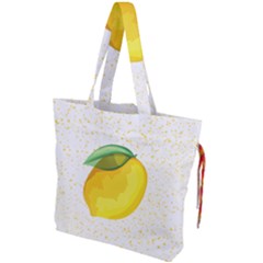 Illustration Sgraphic Lime Orange Drawstring Tote Bag