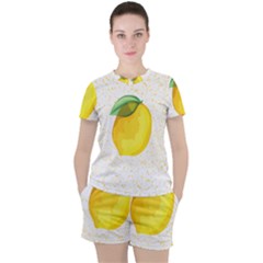 Illustration Sgraphic Lime Orange Women s Tee And Shorts Set