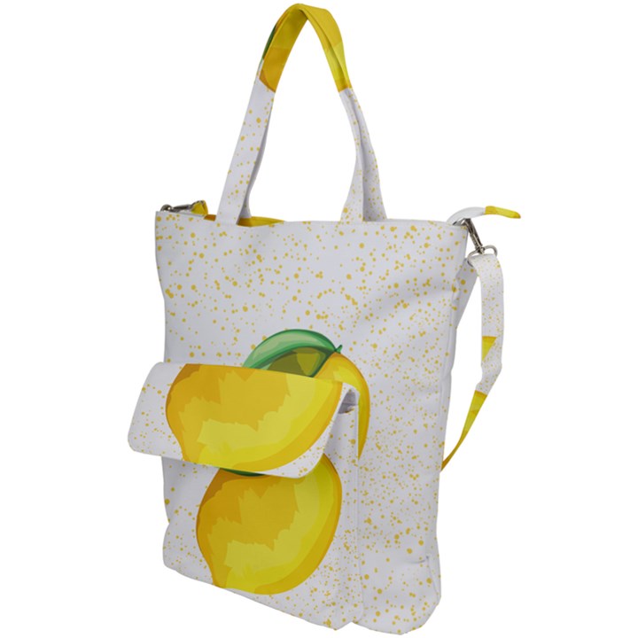 Illustration Sgraphic Lime Orange Shoulder Tote Bag