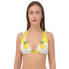 Illustration Sgraphic Lime Orange Double Strap Halter Bikini Top by HermanTelo