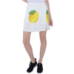 Illustration Sgraphic Lime Orange Tennis Skirt by HermanTelo