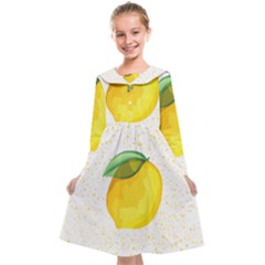 Illustration Sgraphic Lime Orange Kids  Midi Sailor Dress