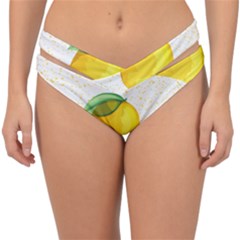 Illustration Sgraphic Lime Orange Double Strap Halter Bikini Bottom by HermanTelo