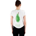 Pear Fruit Watercolor Painted Crew Neck Crop Top View2