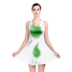 Pear Fruit Watercolor Painted Reversible Skater Dress