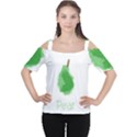 Pear Fruit Watercolor Painted Cutout Shoulder Tee View1