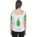 Pear Fruit Watercolor Painted Cutout Shoulder Tee View2