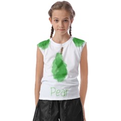 Pear Fruit Watercolor Painted Kids  Raglan Cap Sleeve Tee