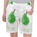 Pear Fruit Watercolor Painted Pocket Shorts View1