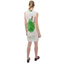 Pear Fruit Watercolor Painted Sleeveless Shirt Dress View2