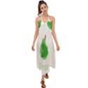 Pear Fruit Watercolor Painted Halter Tie Back Dress  View1