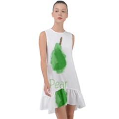 Pear Fruit Watercolor Painted Frill Swing Dress by Mariart