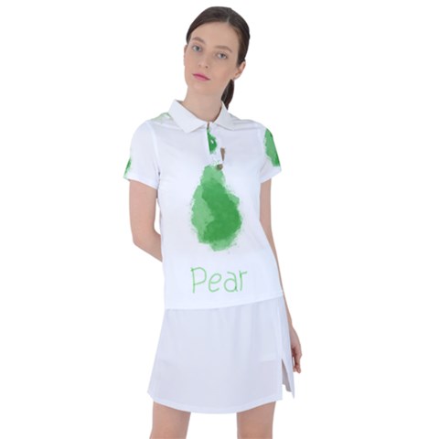 Pear Fruit Watercolor Painted Women s Polo Tee by Mariart