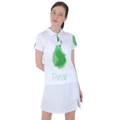 Pear Fruit Watercolor Painted Women s Polo Tee