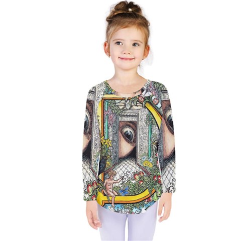 The Illustrated Alphabet - D - By Larenard Kids  Long Sleeve Tee by LaRenard