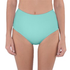 Tiffany Blue - Reversible High-waist Bikini Bottoms by FashionLane