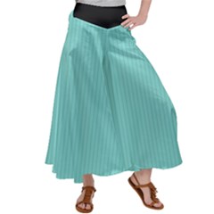 Tiffany Blue - Satin Palazzo Pants by FashionLane