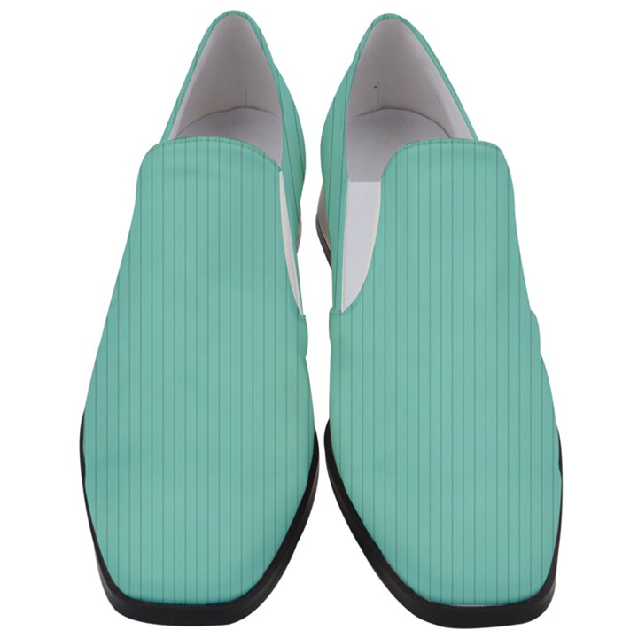 Tiffany Blue - Women Slip On Heel Loafers