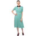 Tiffany Blue - Keyhole Neckline Chiffon Dress View1