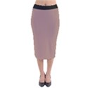 Burnished Brown - Velvet Midi Pencil Skirt View1