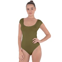 Antique Bronze - Short Sleeve Leotard  by FashionLane