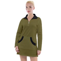 Antique Bronze - Women s Long Sleeve Casual Dress