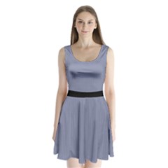 Cool Grey - Split Back Mini Dress  by FashionLane