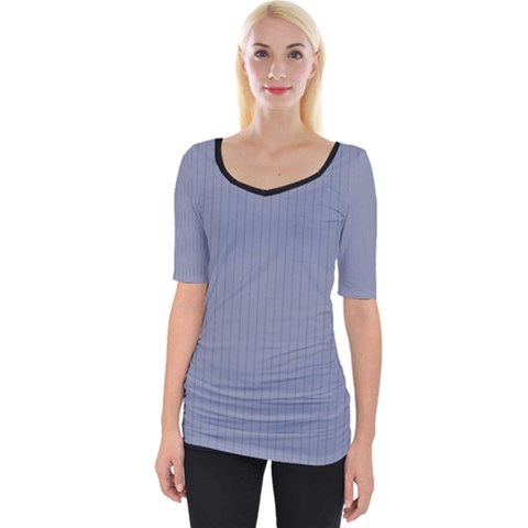 Cool Grey - Wide Neckline Tee by FashionLane